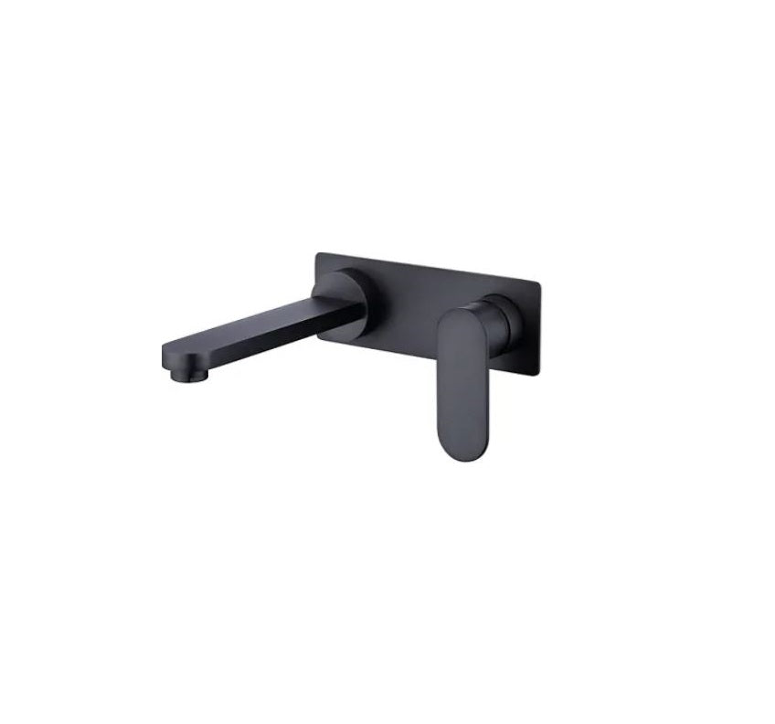 INSPIRE VETTO WALL BASIN MIXER MATTE BLACK AND ROSE GOLD