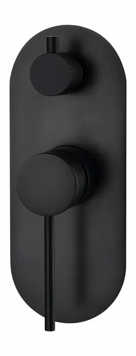 INSPIRE ROUL WALL DIVERTER MIXER MATTE BLACK AND ROSE GOLD
