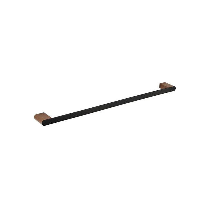 INSPIRE ZEVIO SINGLE NON-HEATED TOWEL BAR 600MM AND 750MM MATTE BLACK AND ROSE GOLD