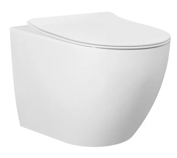INSPIRE VOGHERA RIMLESS WALL FACED PAN WHITE
