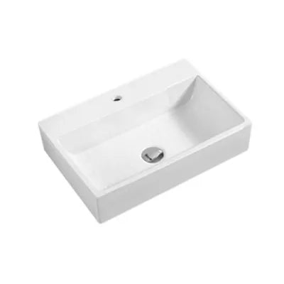 INSPIRE ABOVE COUNTER / WALL HUNG BASIN GLOSS WHITE 530MM