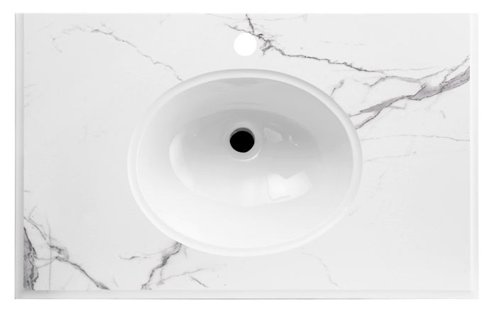 INSPIRE CALACATTA UNDERMOUNT SINGLE VANITY LUXURY STONE TOP (AVAILABLE IN 600MM, 750MM, 900MM AND 1200MM)
