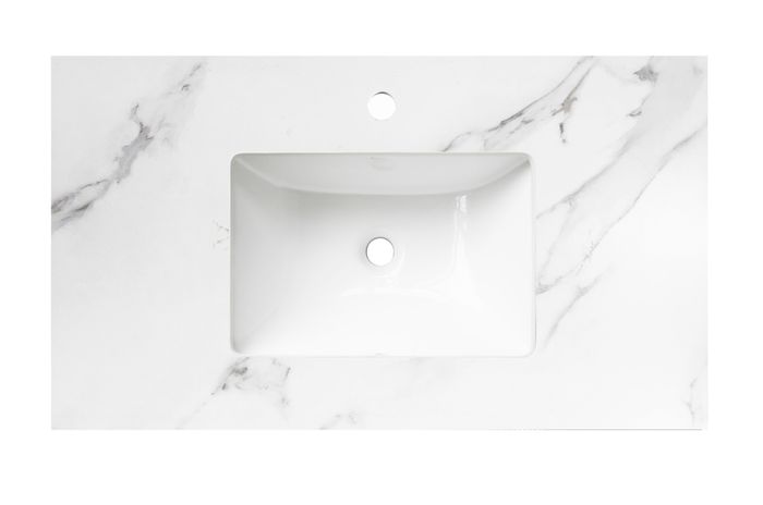 INSPIRE MONT BLANC UNDERMOUNT SINGLE VANITY ROCK PLATE TOP (AVAILABLE IN 600MM, 750MM, 900MM AND 1200MM)