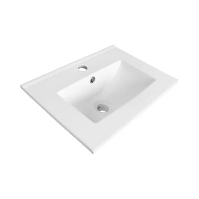 INSPIRE SQUARE INSET BASIN GLOSS WHITE 500MM