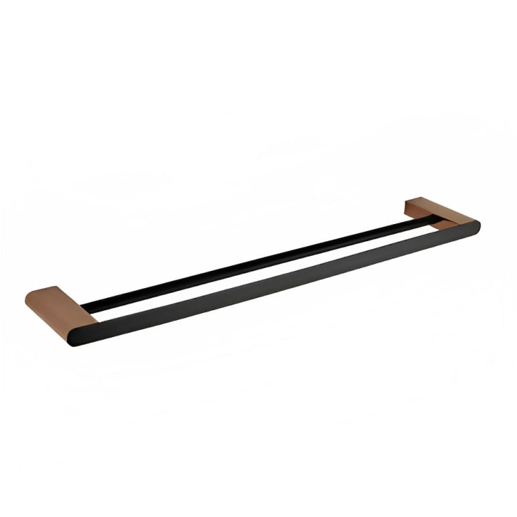 INSPIRE ZEVIO DOUBLE NON-HEATED TOWEL RAIL 600MM AND 750MM BLACK ROSE GOLD