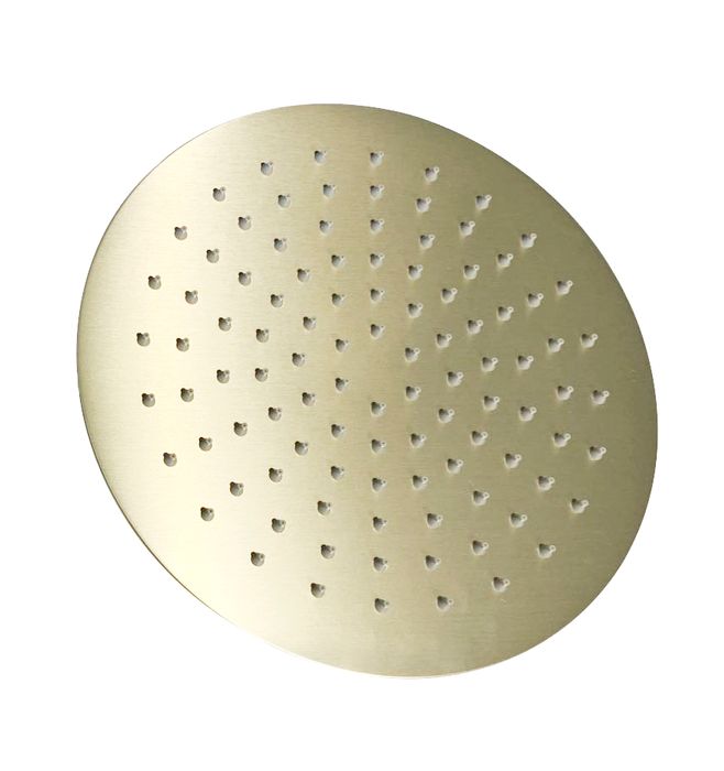 INSPIRE PAVIA STAINLESS SHOWER HEAD ROUND 250MM BRUSHED NICKEL