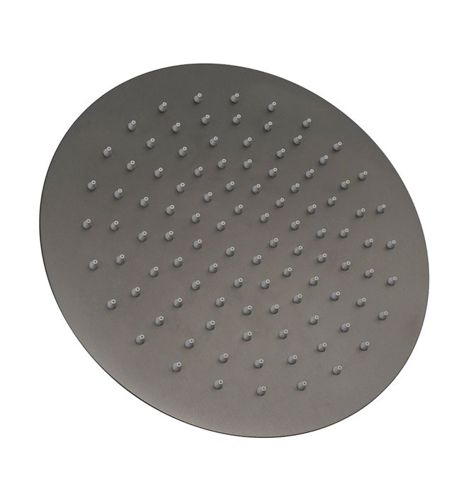 INSPIRE STAINLESS SHOWER HEAD ROUND 250MM BLACK