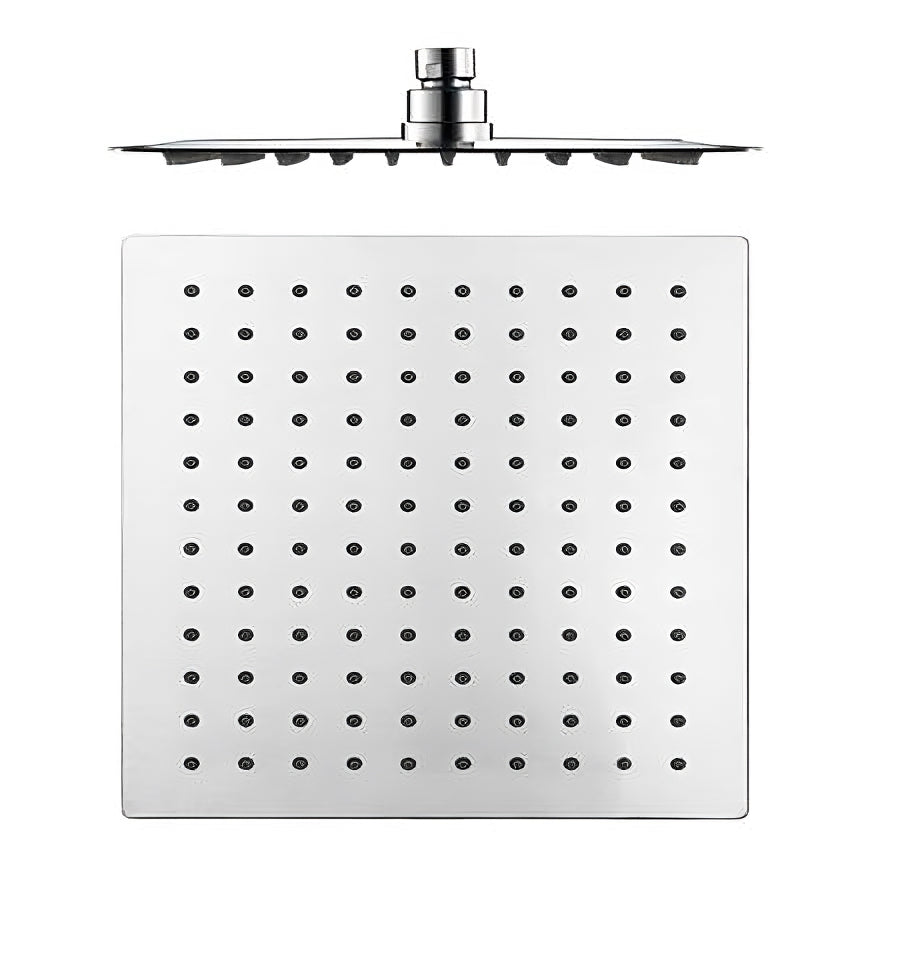 INSPIRE STAINLESS SHOWER HEAD SQUARE 200MM BLACK